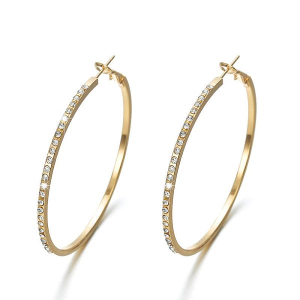 Minimalist Hoop Earrings | Classic Style Commute Round  Hoop Earrings | Golden Hoops - Image 5
