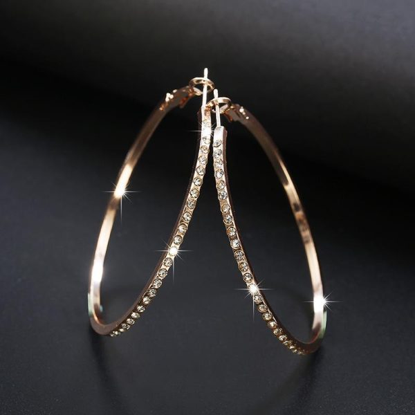 Minimalist Hoop Earrings | Classic Style Commute Round  Hoop Earrings | Golden Hoops - Image 1