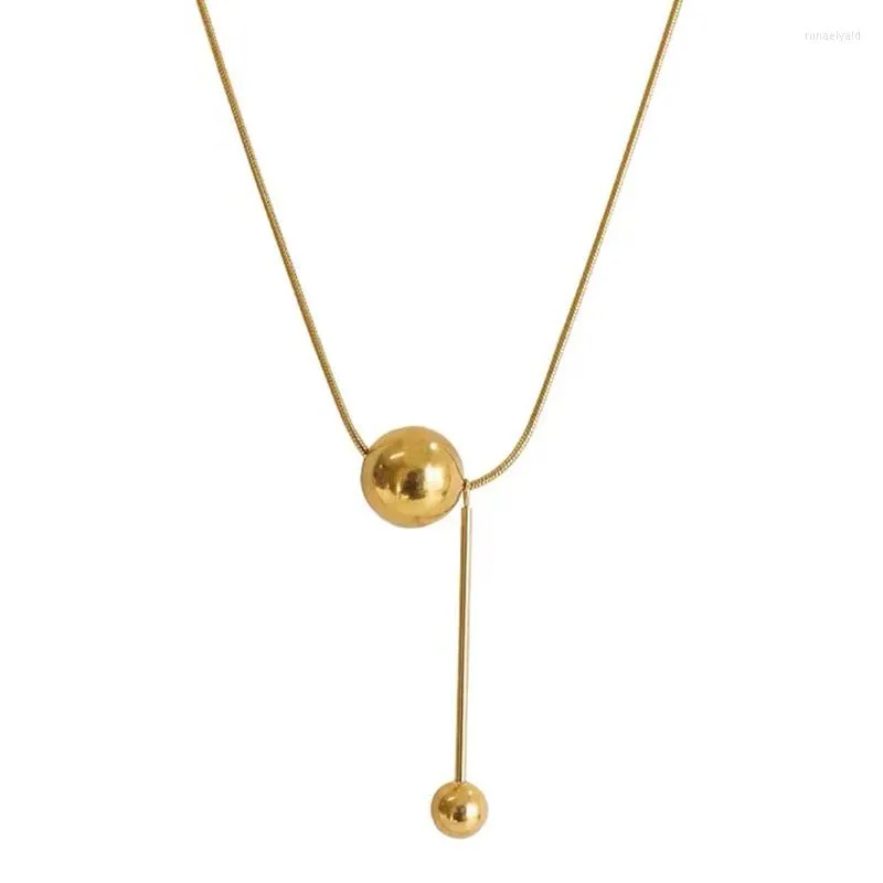 Anti-Tarnish Double ball Necklace