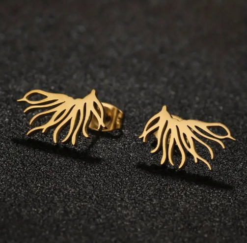 Anti-Tarnish Titanium Steel  Wings Earrings | Tiny Treasures - Image 2